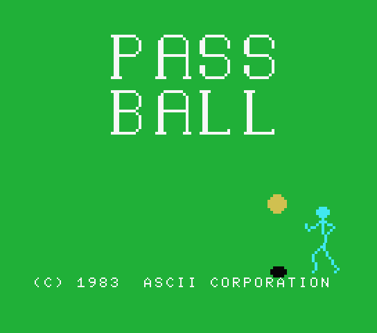 Pass Ball title screen for MSX